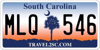 SC license plate MLQ546