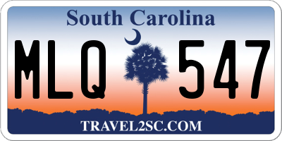 SC license plate MLQ547