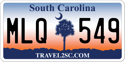 SC license plate MLQ549