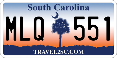 SC license plate MLQ551
