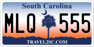 SC license plate MLQ555