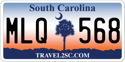 SC license plate MLQ568