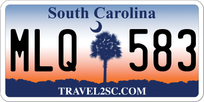 SC license plate MLQ583
