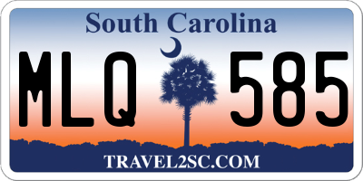 SC license plate MLQ585