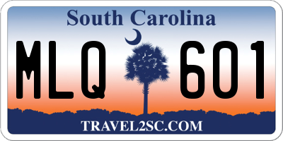 SC license plate MLQ601