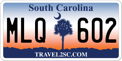 SC license plate MLQ602