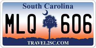 SC license plate MLQ606