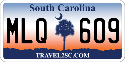 SC license plate MLQ609