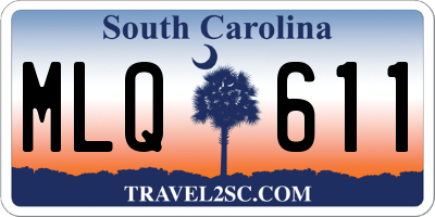SC license plate MLQ611