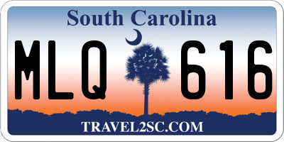 SC license plate MLQ616