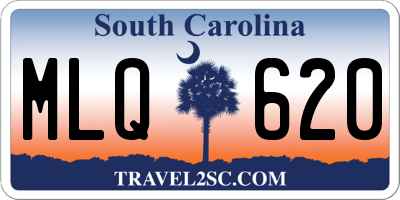 SC license plate MLQ620