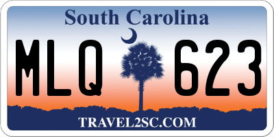 SC license plate MLQ623