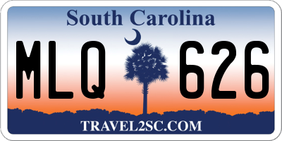 SC license plate MLQ626