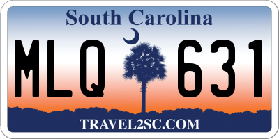 SC license plate MLQ631