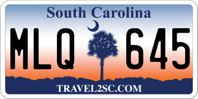 SC license plate MLQ645