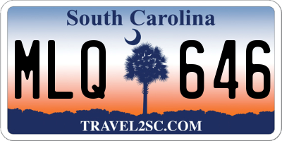 SC license plate MLQ646