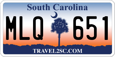 SC license plate MLQ651
