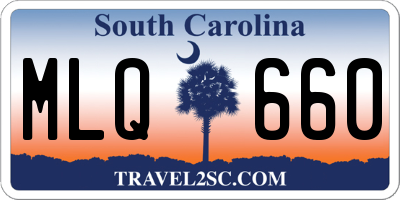 SC license plate MLQ660