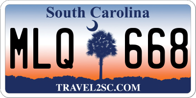 SC license plate MLQ668