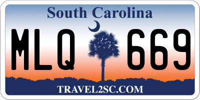 SC license plate MLQ669