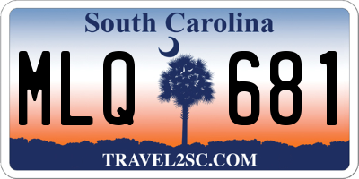 SC license plate MLQ681