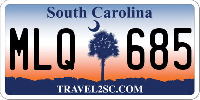SC license plate MLQ685
