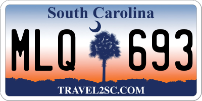 SC license plate MLQ693