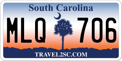 SC license plate MLQ706