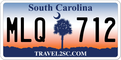 SC license plate MLQ712