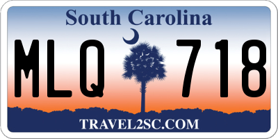 SC license plate MLQ718