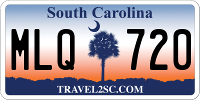 SC license plate MLQ720