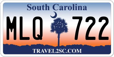 SC license plate MLQ722