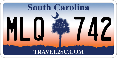 SC license plate MLQ742