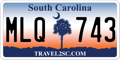 SC license plate MLQ743