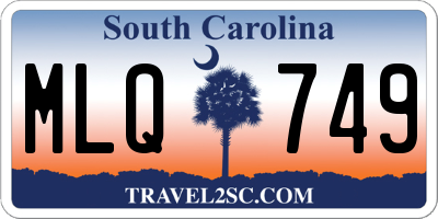 SC license plate MLQ749