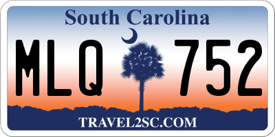 SC license plate MLQ752