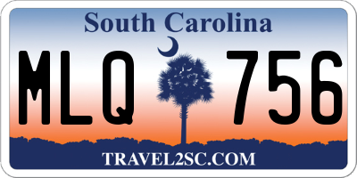 SC license plate MLQ756
