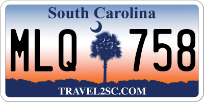 SC license plate MLQ758