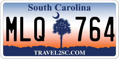 SC license plate MLQ764