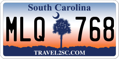 SC license plate MLQ768