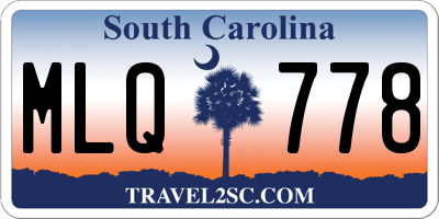 SC license plate MLQ778