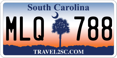 SC license plate MLQ788