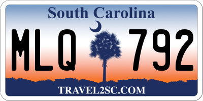 SC license plate MLQ792