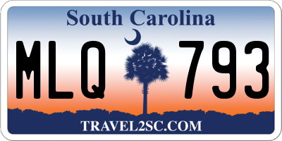 SC license plate MLQ793
