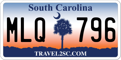 SC license plate MLQ796