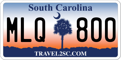 SC license plate MLQ800