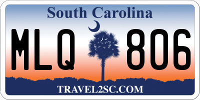 SC license plate MLQ806