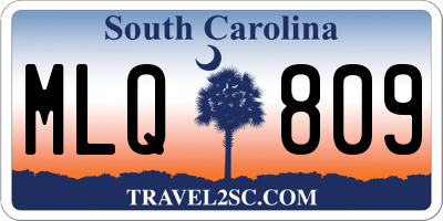 SC license plate MLQ809