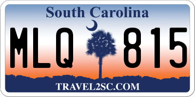 SC license plate MLQ815