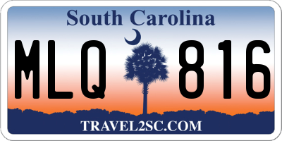 SC license plate MLQ816